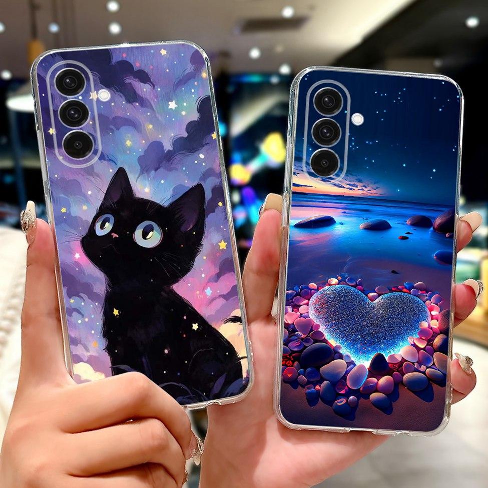 Чехол для Samsung A36 5G Прозрачный Роскошный Милый Мультяшный Крутой Забавный Мальчик Девочка Мягкий Чехол для Телефона Для Samsung Galaxy A36 Задняя Крышка SM-A366E
