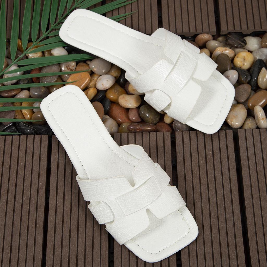 Летние тапочки, женские роскошные уличные пляжные шлепанцы на плоской подошве 35–43 лет, женские сандалии, трендовые брендовые дизайнерские шлепанцы, женская обувь