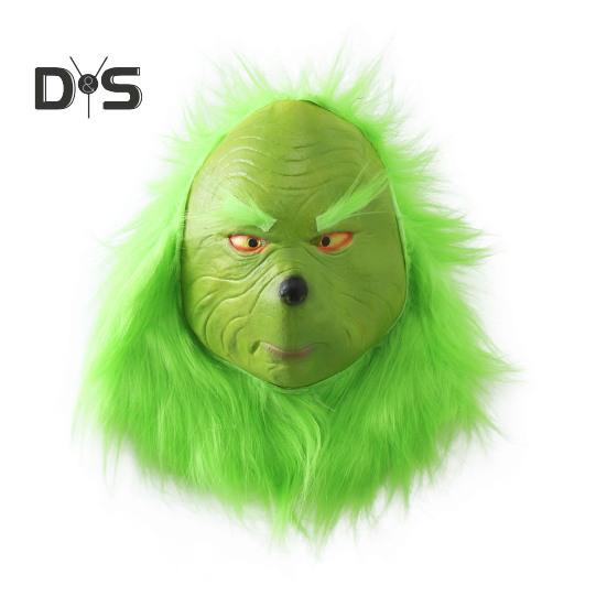 1 Set Christmas Costume Includes Top Pants Hat Belt Gloves And Shoe Cover Green Cartoon Furry Animal Cosplay Santa Performance Drama Stage Opera