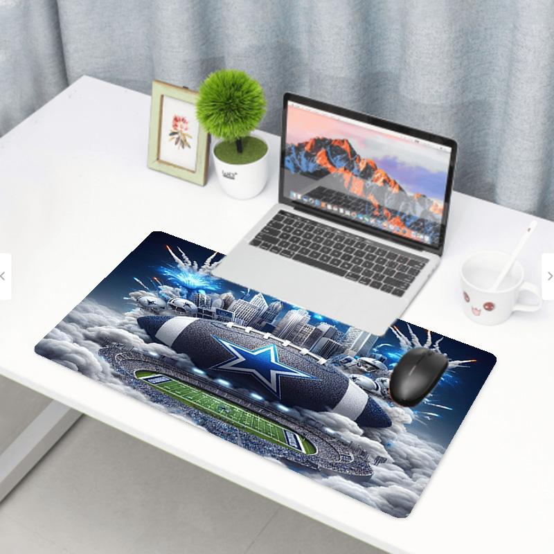 Dallas Cowboys Print Mouse Pad, Anti‑Slip Desktop keyboard Mat, for PC Laptop Gaming Working Daily Use, Cool Festival Surprise Gift
