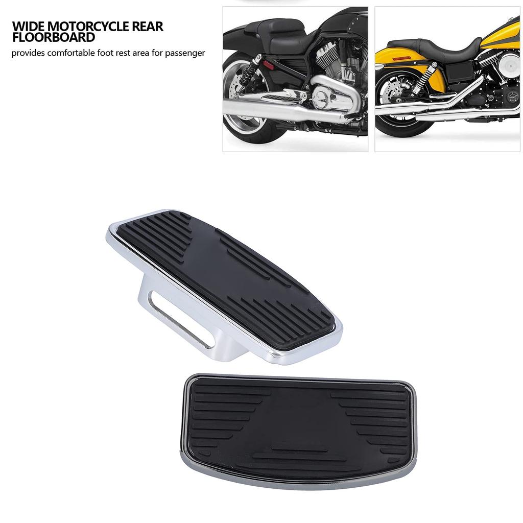 Rear Passenger Motorcycle Wide Rear Step 1 Heavy Metal Steel Comfortable to Easy Improves Fits Motorcycle Floorboards, Footboards, Boards, Pair,