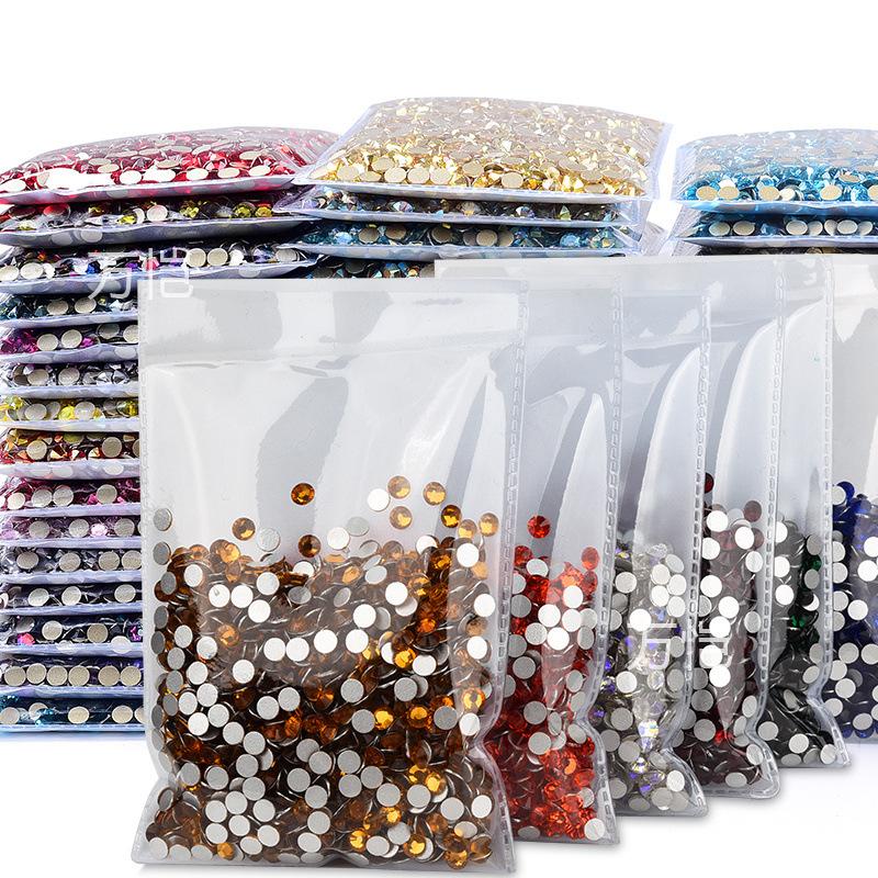 Flat Bottom Diamond, Manicure Diamond Glass, Crystal Round Mobile Phone Accessories, Sticker Diamond Diy Rhinestone Jewelry Accessories