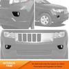 Front Fog Light Cover Fog Lamp Frame Trim For Jeep Grand Cherokee 2011-13 Black