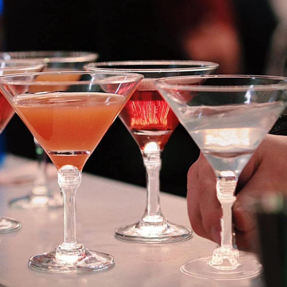 5PCS Disposable Glasses Clear Red Wine Goblet Mousse Cup For Outdoor Party Bar Wedding