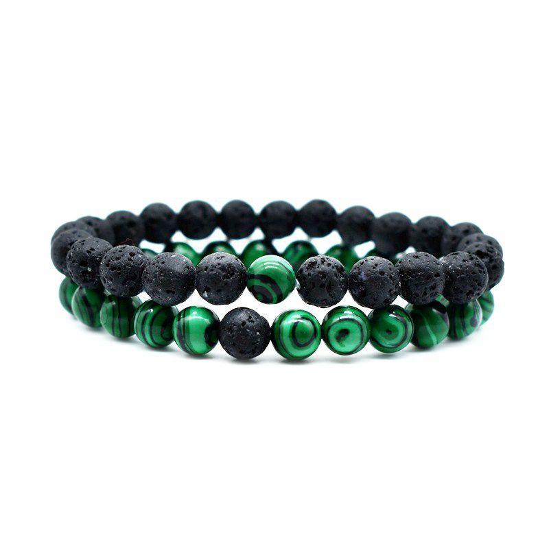 Аксессуары для изготовления ювелирных изделий DIY бусины 40-20 шт. Очаровательные зеленые ожерелья из малахита 4/6/8/10 мм свободные бусины Павлин драгоценный камень круглый натуральный камень