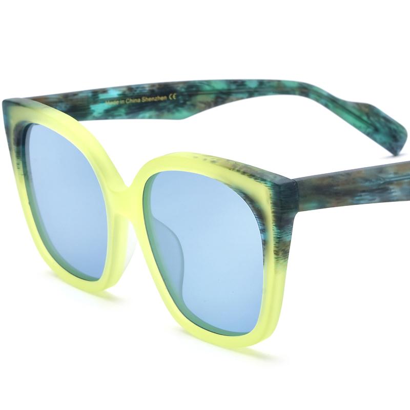 Borregls Matte Acetate Multicolour Polarized Sunglasses UV400 Men Brand Designer Big Oversize Square Sun Glasses Women 19347T