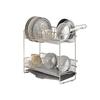 Stainless Steel Dish Drainer Rack, Slim, Two-tier, 40cm Wide X 21cm Deep X 34cm High, Large Capacity, Kitchen Storage, Dish Drying, Dish Rack, Dish Dr