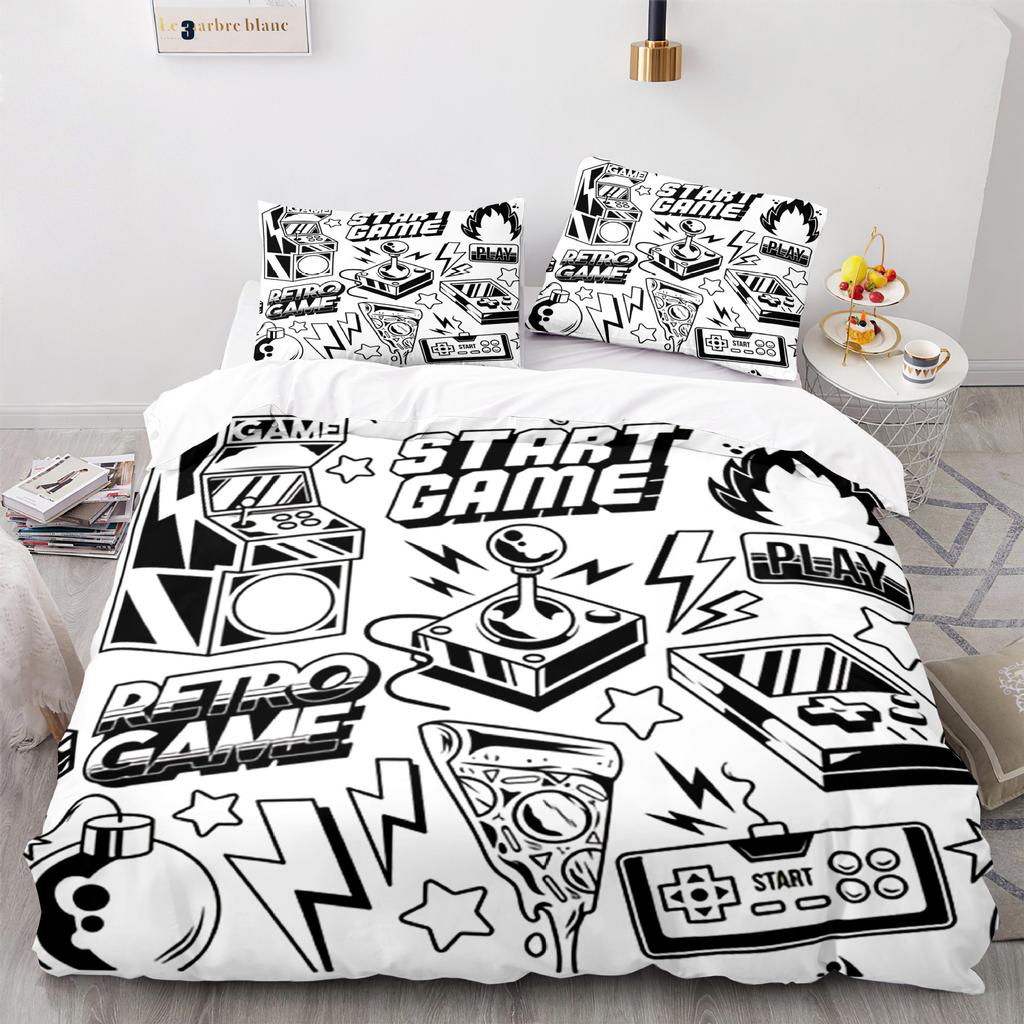 Digital Printing Three-Piece Gamepad Quilt Cover Size Quilt Cover 3D