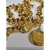 Used CHANEL gold chain belt with coin charms