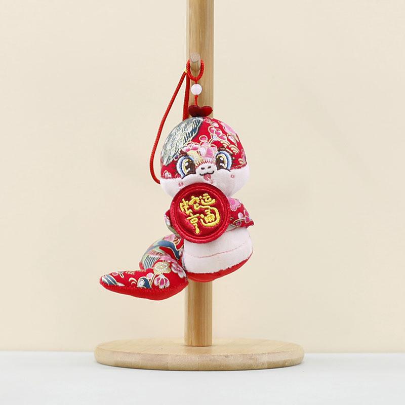 Cute Realistic Snake Pendant Plush Toy Colorful Fabric Snake For Festive Decorations