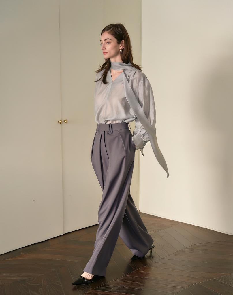 GIEMAR Wide Slacks Gray