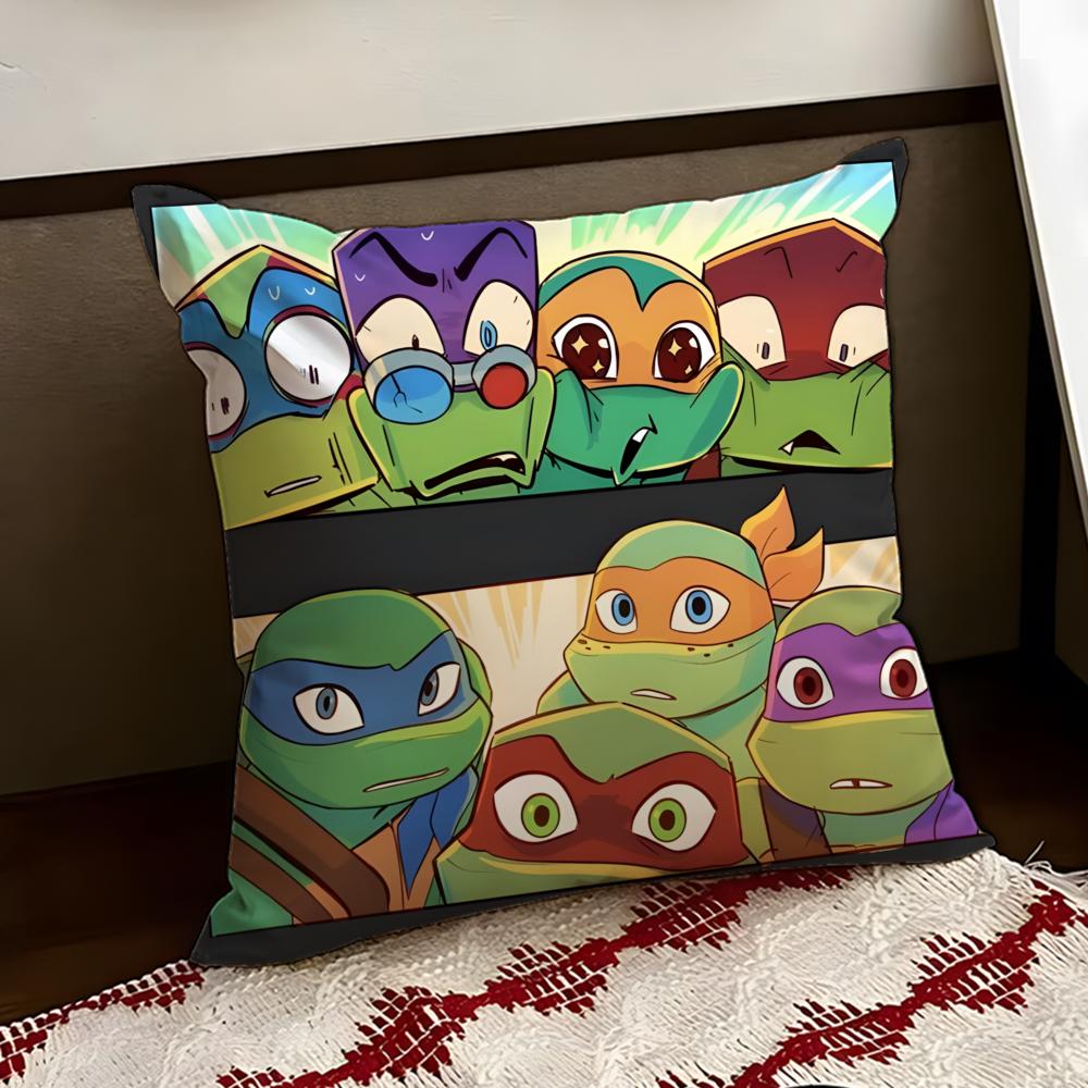 Teenage Mutant NNinja Turtles Cushion Cover Reversible Soft Durable Pillow Cover Home  Car MultiScene Use for Daily Comfort