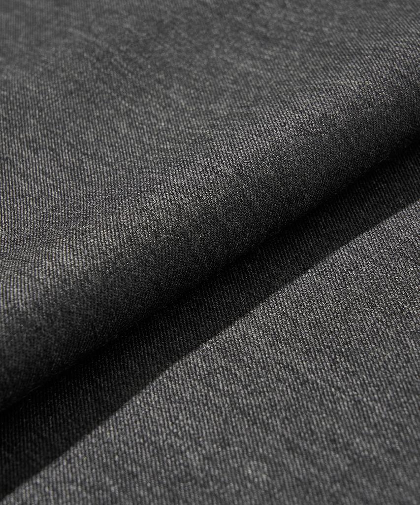 HISHANDER Unset Two Pleats Pants Gray