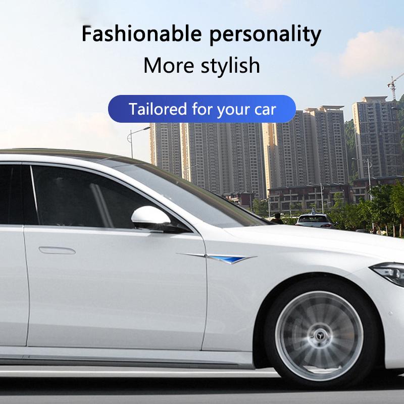 2 Pcs Car Body Fender Side Metal Chrome Zinc Alloy Knife Emblem 3D Sticker For Honda BR-V Auto Styling 3D Metal Emblem Stickers GI1