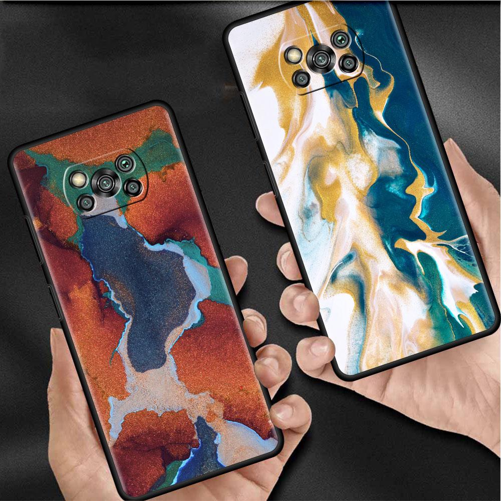 Чехол для Xiaomi Mi Poco X3 NFC X4 Pro F3 F4 GT M4 M3 F1 C40 11 Lite 11T Мягкий силиконовый чехол для телефона с мраморным артом