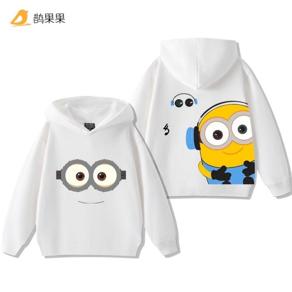 Minion Double-Sided Printed Children's Sweatshirt - Fall/Winter Boys' and Girls' Outdoor Loose Comfortable Hooded Top