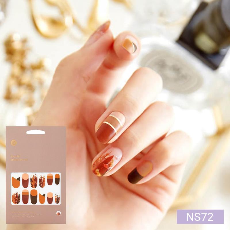 Гламурные наклейки для ногтей с ракушками и глиттером 24 шт. | Самоклеящиеся полоски, Смелый шик, Быстрый 5-минутный маникюр