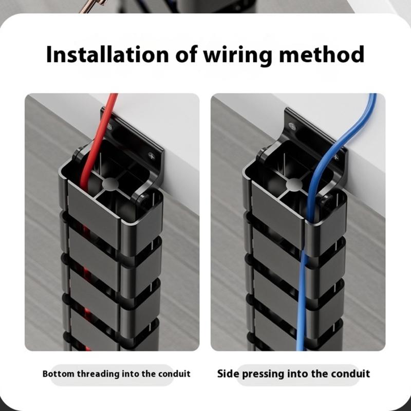 ABS Office Desk Cable Square Tube Wire Management Systems For Neat And Efficient Heat Dissipation