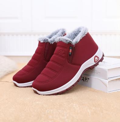 Кожаные Меховые Мокасины Женские Спортивные Кроссовки Пожилые Женщины Мягкие Теплые Удобные