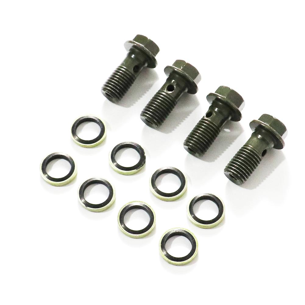 Universal Motorcycle Parts Motor Oil Cooler Adapter Fittings Screw Brake M8/M10 Screws With Gasket Oil Cooler Line Bolts Screws