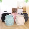 Garden Tool Storage Bucket with Pocket, 600D Oxford Cloth Bucket Shaped Storage Bag, 6 Compartments, Large Capacity