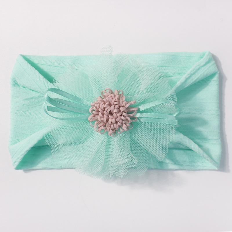 Hot-selling New Children's Headband Cute Mesh Flower Baby Jacquard Headscarf Comfortable Baby Jewelry