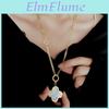 Titanium Four Steel Jmxd Stunning Leaf Clover Pendant Sweater Chain Necklace High End Elegant Womens Fashion Jewelry Lucky Charm Gift Idea