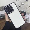 Luxury Lens Holder Magnetic Fabric Phone Case For iPhone 12 13 14 15 16 Pro Max For Magsafe Wireless Charging Skin Feel Cover