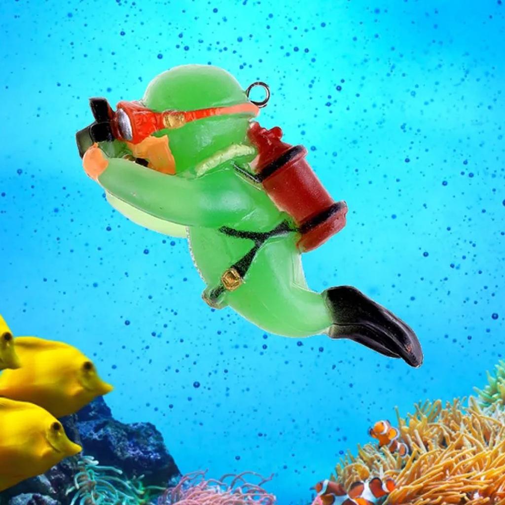 Aquarium Desktop Small Fish Tank Decoration Ornament Diver Floating Creative PVC Doll