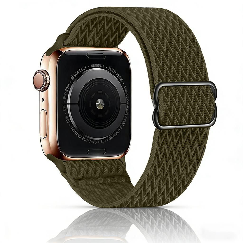 Эластичный нейлоновый ремешок для Apple Watch Series 11 10 Ultra 3/2 SE 42мм 38мм 46мм 41мм 45мм 49мм Регулируемый спортивный ремешок для женщин и мужчин