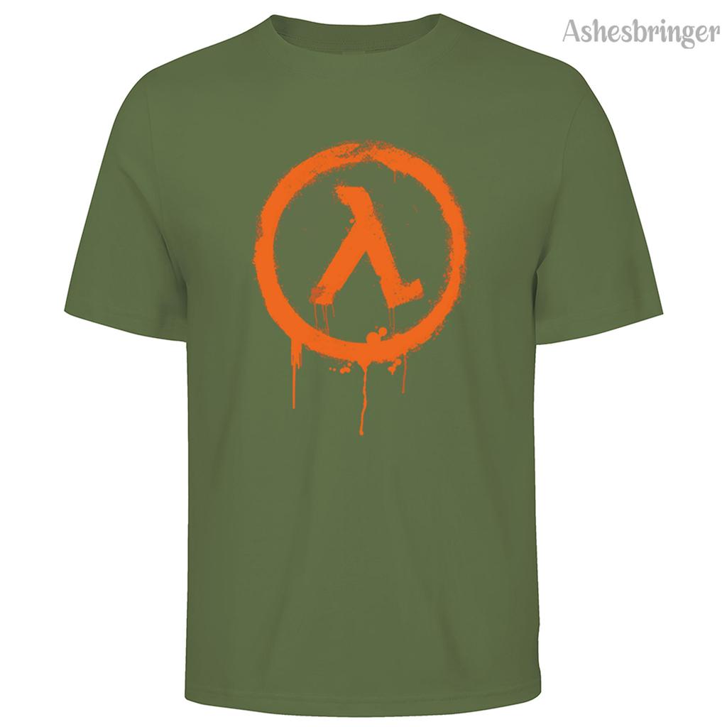 Мужская хлопковая футболка с круглым вырезом и графическим принтом Half Life, уличный повседневный стиль, топы для мужчин и женщин