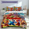 3pcs Custom Name gaming Roblox Bedding Set,Includes 1 Duvet Cover and 2 Pillowcases,All-season Bedroom Decor