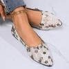 Summer Fashion New Soft-soled Flat Shoes Retro Pointed Shoes Flat Print Elegant Casual Daily Women Shoes Moccasine