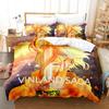 3D Принт Аниме Сага о Винланде Постельный Набор Односпальный Полуторный Двуспальный Кингсайз Комплект для Кровати Взрослый Детский Спальня Комплекты Пододеяльников Домашний Текстиль