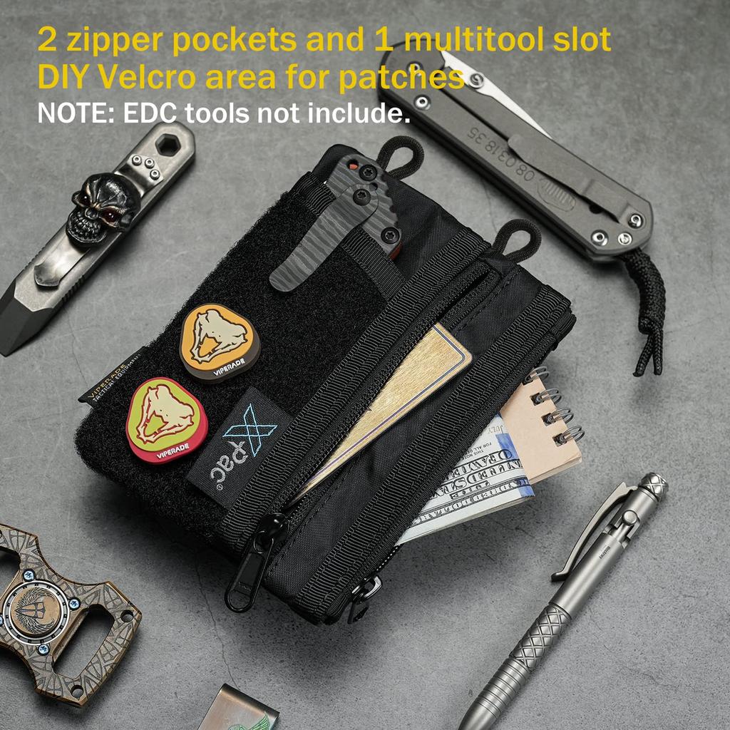 Органайзер для кармана VIPERADE VE16 X-Pac, EDC-подсумок для мужчин, EDC-органайзер для кармана с 7 отделениями, кошелек-подсумок для мультитула, карманный подсумок для