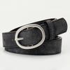 Women's Oval Alloy Buckle Belt Fashion PU Leather Casual Jeans Decor Belt