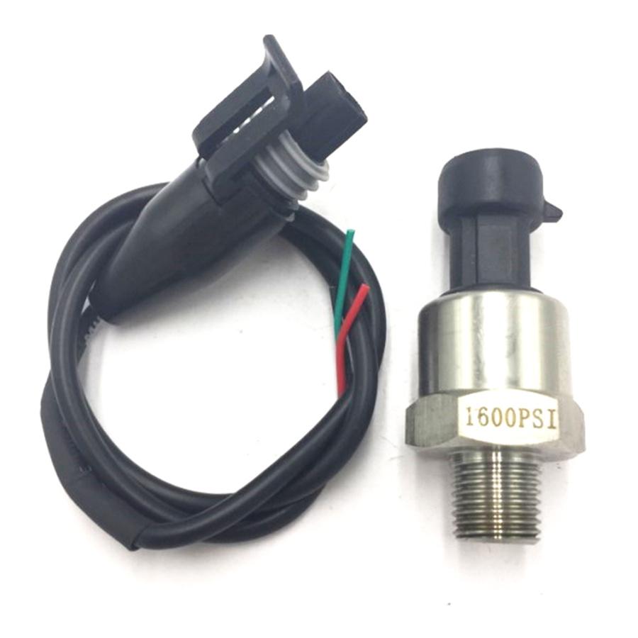 Универсальный датчик 1600 PSI Преобразователь давления масла топлива воздуха воды DC 12V 1/8" NPT