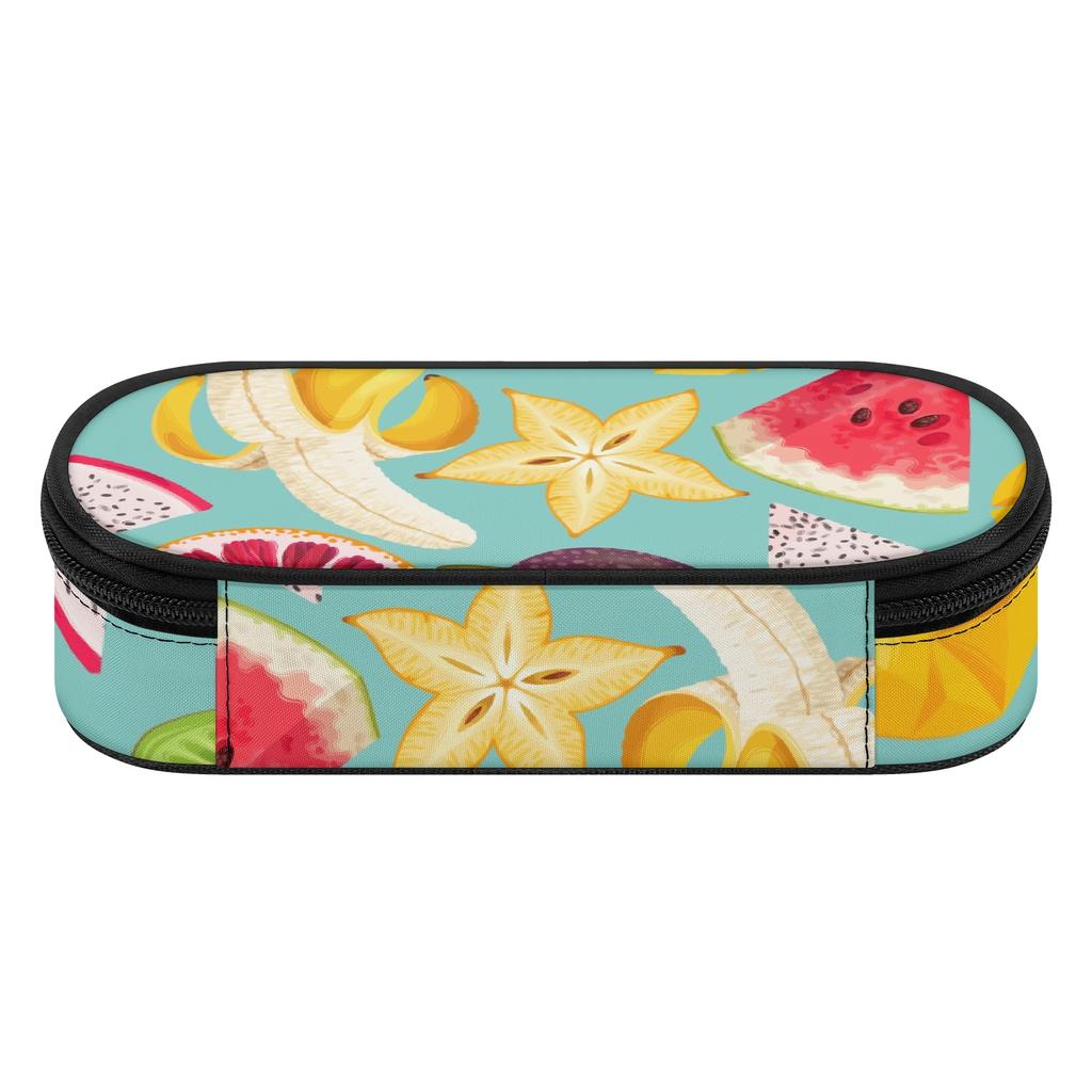 Pencil Pouch Large Capacity 300D Polyester Secure Zipper Closure with Main Compartment Mesh Pocket and Pen Slots for Boys Girls