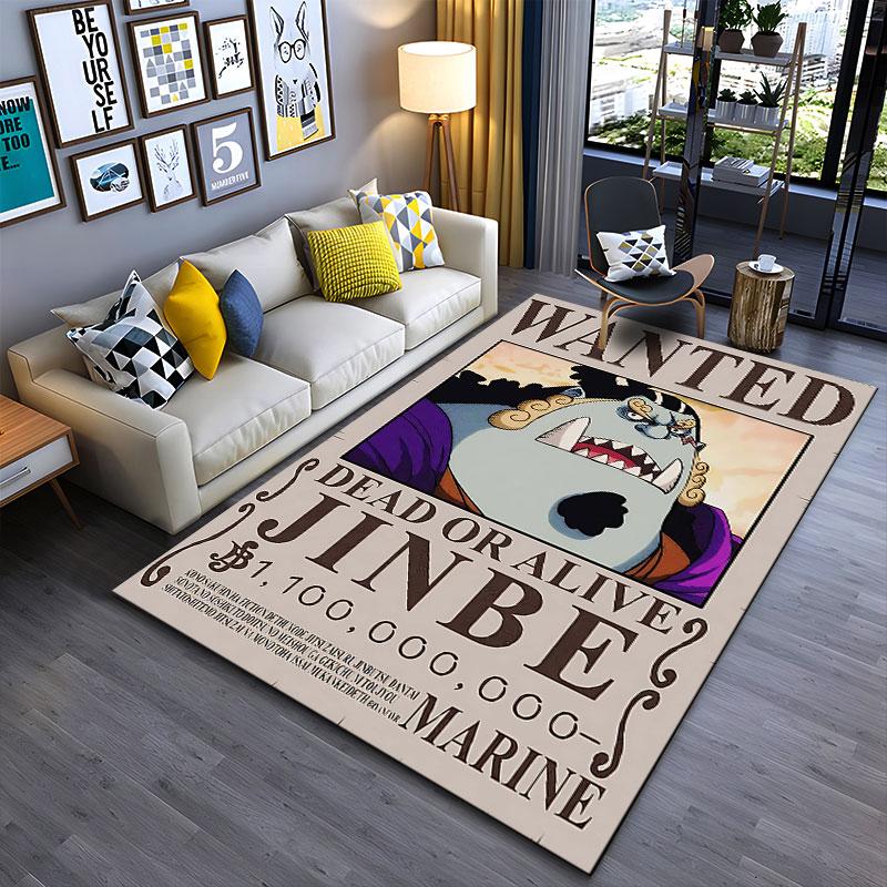 Wanted Poster Style Carpet Design suitable as a non-slip mat for the living room or bedroom sofa