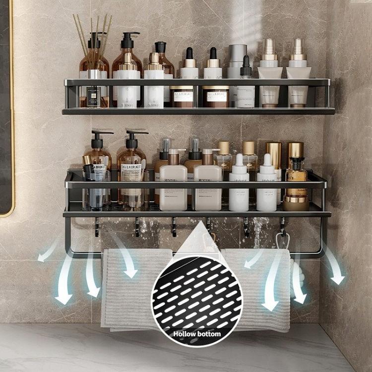 Kitchen Shelf Single Hooks Bathroom Shower Metal Alu 60Cm
