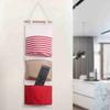 Cotton Linen Fabric Linen Storage Bag Waterproof Material Wardrobe Hanging Bag  Door Hanging