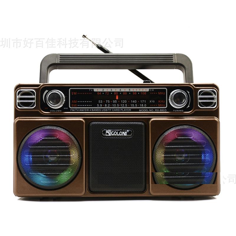 Высокое качество ретро портативное радио USB TF AM FM SW ТВ винтажный дизайн перезаряжаемый и готовый к отправке домашний радиоприемник