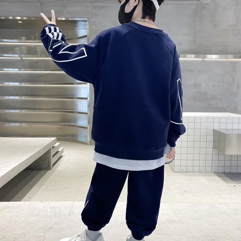 Толстовки для мальчиков + брюки, детские костюмы, комплект из 2 предметов, хлопок, весна-осень, хлопковый спортивный костюм для подростков, рождественский подарок для детей