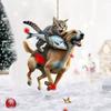 Подвеска из смолы в виде кошки, рыбы, собаки, верхом на лошади - 2D-подвеска для ключей от автомобильного рюкзака - очаровательный подарок на Рождество, День благодарения, День святого Валентина, декоративные аксессуары