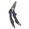 Takagi Stainless Steel Scissors with Wire Cutting Crimping Safety Serrated Blade with Mounting Round Steel Aluminum Plate Electrician's TES-180