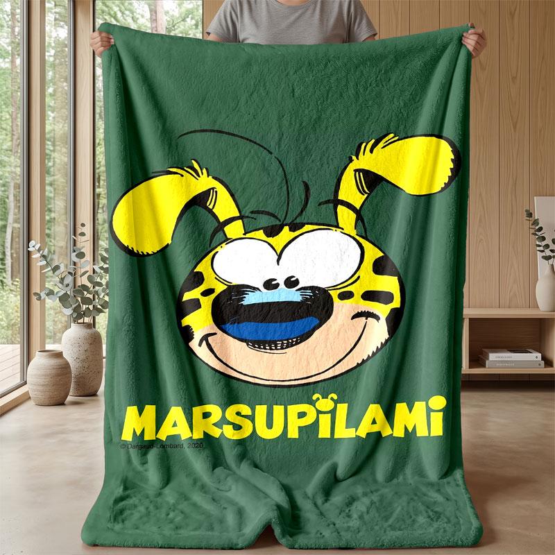 Soft Flannel Blanket Lightweight Cozy Bedroom Living Room CoverMarsupilami