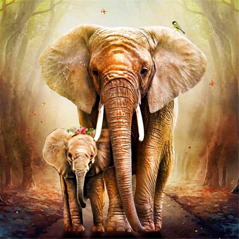 DIY 5D алмазная живопись полная дрель животное Алмазная вышивка крестиком украшения в виде слона настенное искусство подарок домашний декор