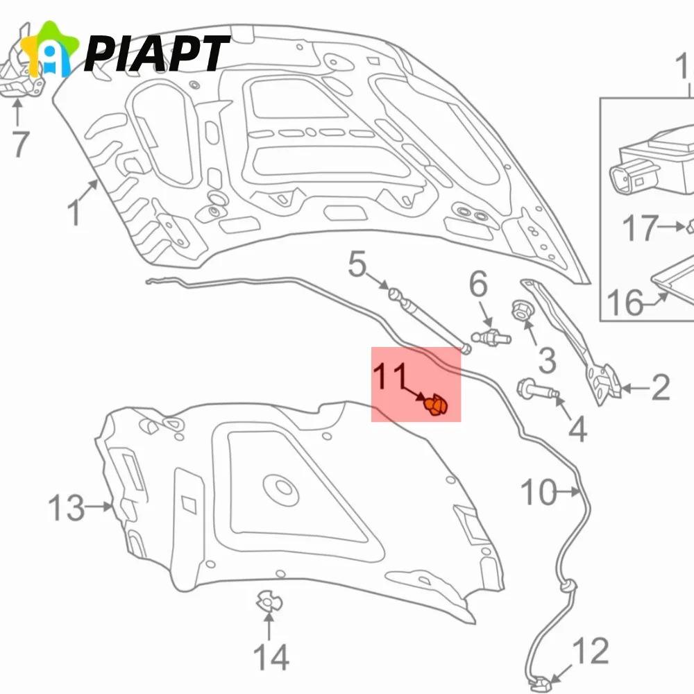 Hood Latch Release Cable Clip (10-Pack) for Chrysler, OE# 4814094