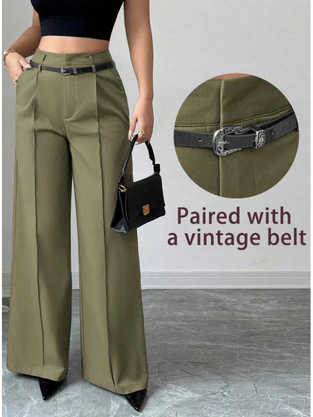 Европейские и американские женские повседневные брюки-костюм с высокой талией, свободные, прямого кроя, осень/зима 2025