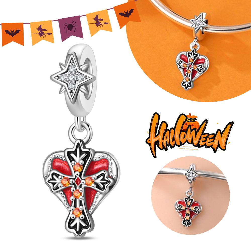Хэллоуин Вечеринка Медный Светящийся Скелет Гроб Подвеска Бусины Подходят Браслет-шарм Для Изготовления Ювелирных Изделий Женские Подарки